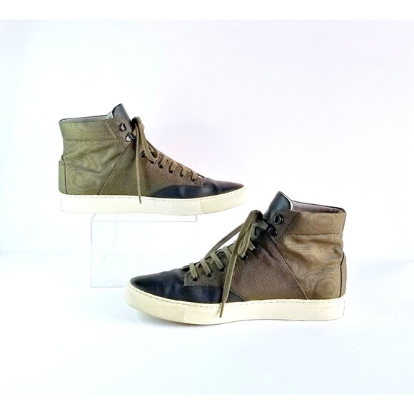 TCG Bomber Jacket Green Canvas Mid Top Zipper Lifestyle Sneakers Shoes Sz 44 11 - Picture 8 of 16